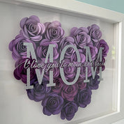 Personalized Handmade Flower Shadow Box