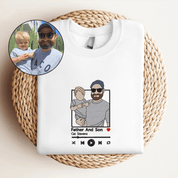 ❤️‍🔥Custom Embroidered Sweatshirt Portrait Music Player Couple Family Gift