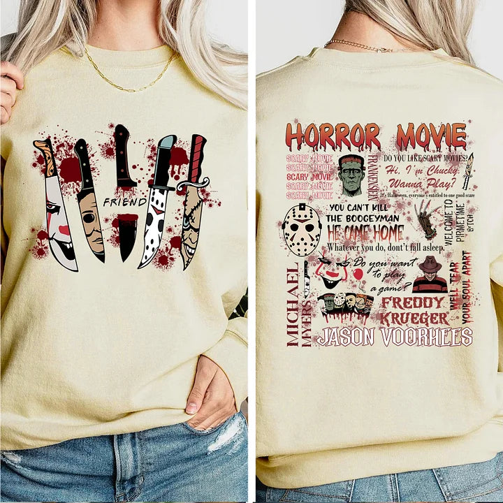 Halloween Horror Character Friends Hoodie