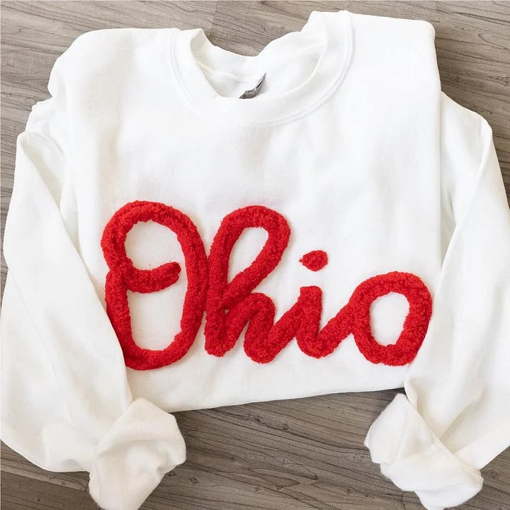 Custom Chenille Embroidered Sweatshirt