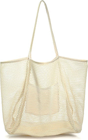 Mesh Beach Tote Womens Shoulder Handbag