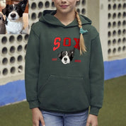 Custom Premium Handcrafted Pet Photo Embroidery with Pet Name T-shirt Sweatshirt Hoodie