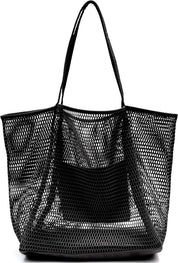 Mesh Beach Tote Womens Shoulder Handbag