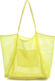 Mesh Beach Tote Womens Shoulder Handbag