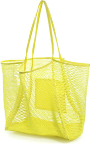 Mesh Beach Tote Womens Shoulder Handbag