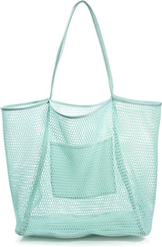 Mesh Beach Tote Womens Shoulder Handbag