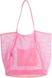 Mesh Beach Tote Womens Shoulder Handbag