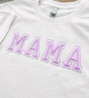 Puff Print Mama Sweatshirt With Kid Names On Sleeve