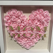 Heart roses shadow box for mama