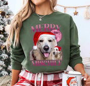 Merry Christmas Custom Bootleg Dog Tee Sweatshirt