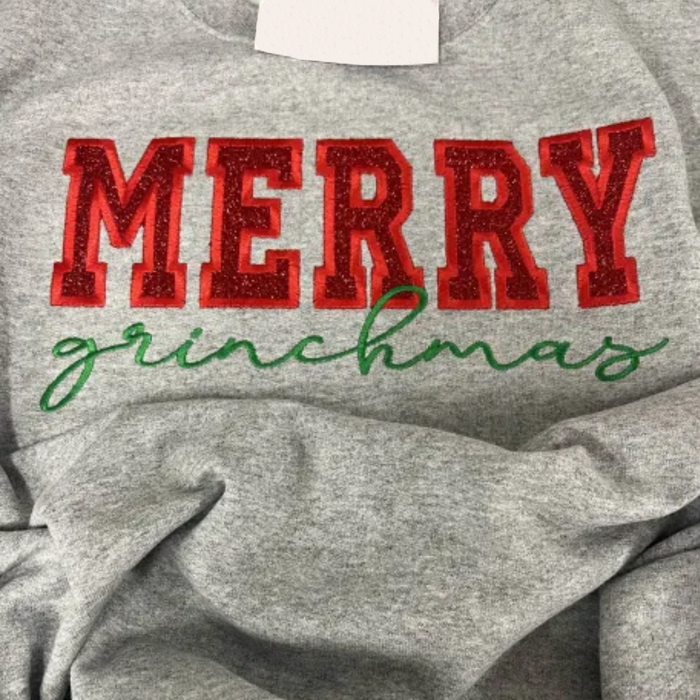 Personalized Green/Red Merry Christmas Bow Side Shirt