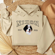 Custom Dog Hoodie｜Embroidered Dog Name｜Personalized Pet Face Sweatshirt