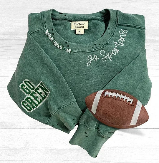 VINTAGE CUSTOM Classic Football Crewneck Sweatshirt 🏈👕