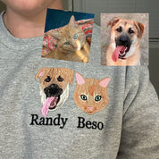 Custom Embroidered Pet Sweatshirt｜Personalized with Your Pet’s Photo