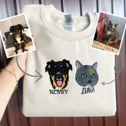 Custom Embroidered Pet Sweatshirt｜Personalized with Your Pet’s Photo