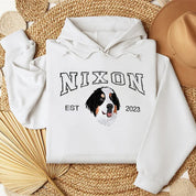 Custom Dog Hoodie｜Embroidered Dog Name｜Personalized Pet Face Sweatshirt