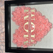 Heart roses shadow box for mama