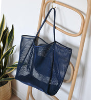 Mesh Beach Tote Womens Shoulder Handbag