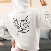 Custom Embroidered｜Pet Portrait Hoodie｜On the Front and Back of Sweatshirt