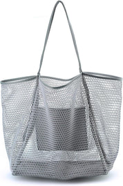 Mesh Beach Tote Womens Shoulder Handbag