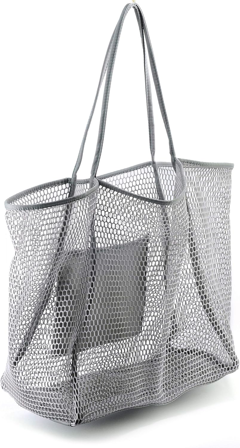 Mesh Beach Tote Womens Shoulder Handbag