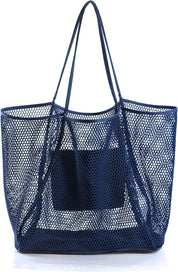 Mesh Beach Tote Womens Shoulder Handbag