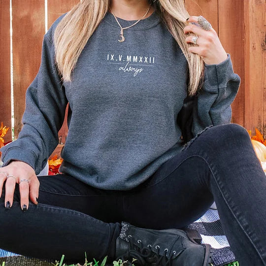 Custom Anniversary, Custom Roman Numeral Sweatshirt, Hoodie&T-shirt