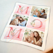 Mother's Day Gift-CUSTOM MOM 3 PHOTO BLANKET