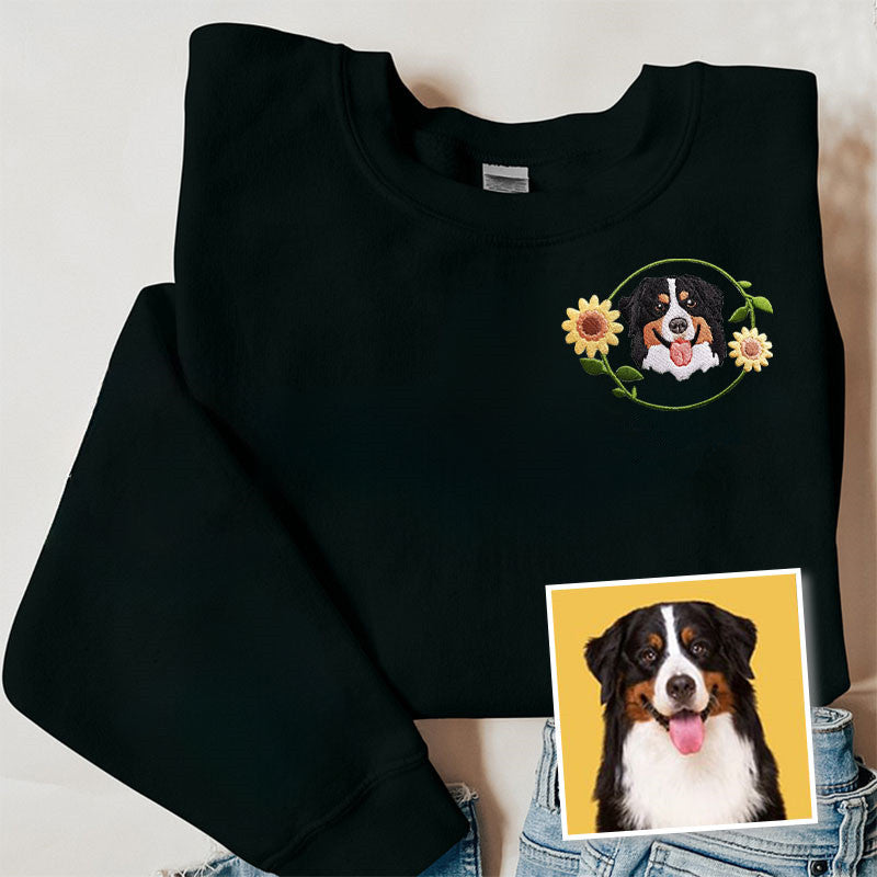 Custom Embroidery Hoodie｜From Photo｜Personalized Dog Sweatshirt