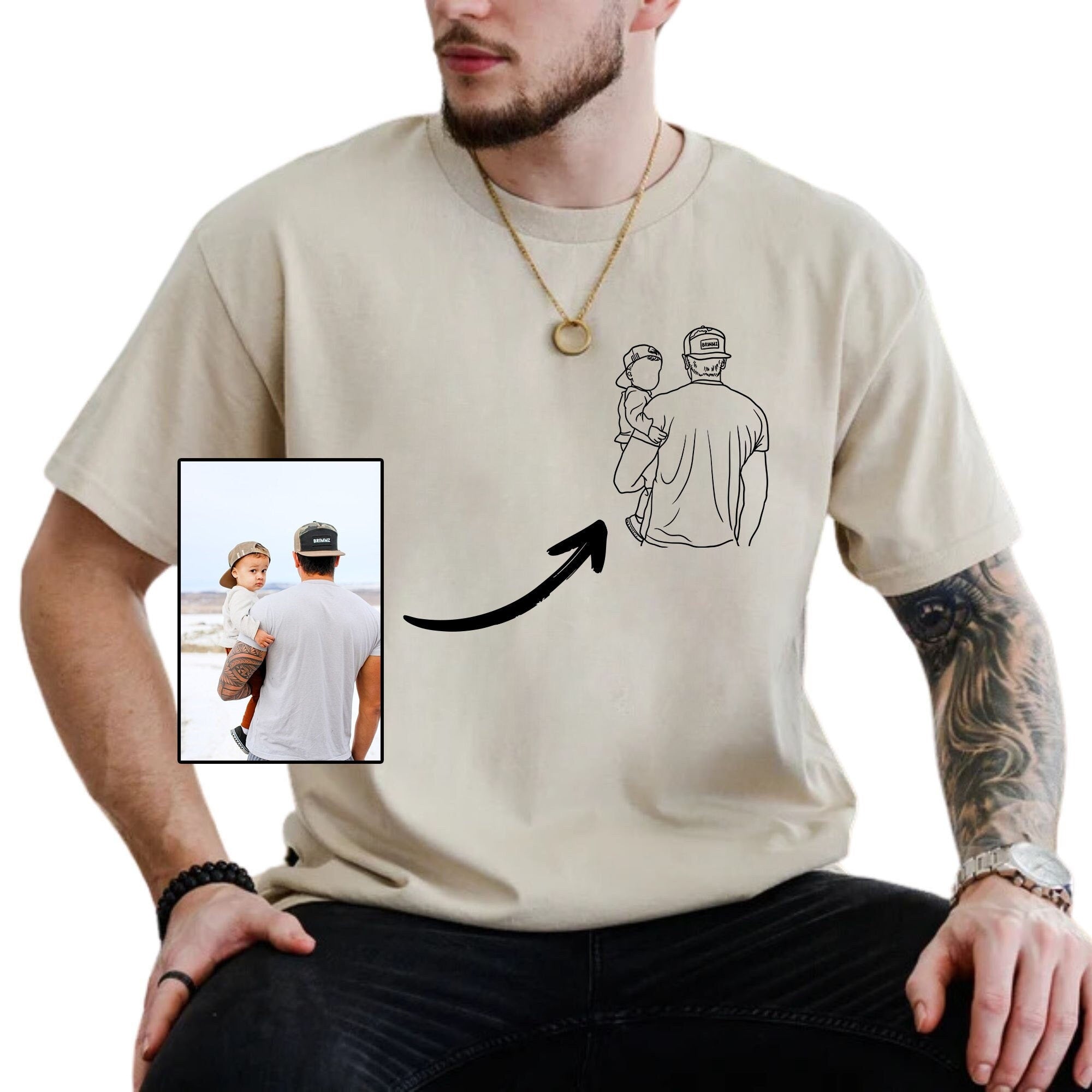 Dad and me | Custom Photo Shirt For Dad | Gift for Husband