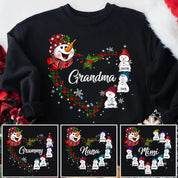 Custom Christmas Grandma Snowman Sweatshirt