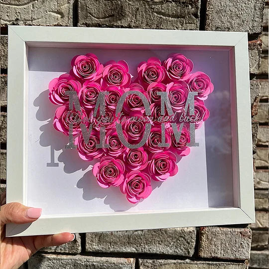 Personalized Handmade Flower Shadow Box