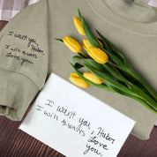 Custom Embroidered Handwriting Sweatshirt For Valentine's Day Gift Ideas