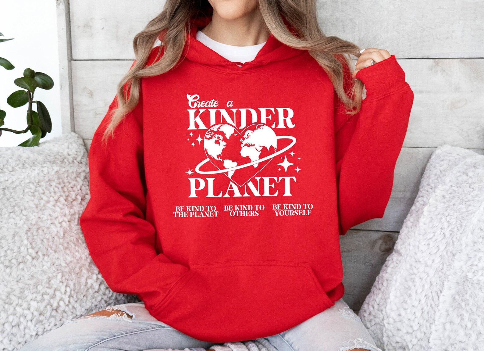 Create A Kinder Planet Sweatshirt, Earth Day Sweat