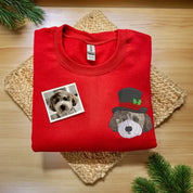 Custom Embroidered Pet Portrait Christmas Jumper Sweatshirt