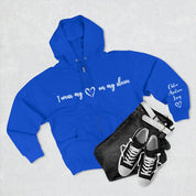 I WEAR MY HEART ON MY SLEEVE-CUSTOM ZIP UP HOODIE