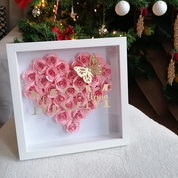 Mum Heart Shaped Monogram Flower Shadow Box Gift For Mothers