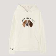 I Love My Dog | Custom Pet Portrait Embroidered | Crewneck T-shirt Hoodie