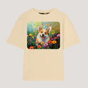 Garden Series｜Puppy Oil Painting Style｜Corgi Art T-shirt｜Dog Memorial Gifts Sweatshirt