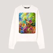 Garden Series｜Puppy Oil Painting Style｜Chihuahua Art T-shirt｜Dog Memorial Gifts Sweatshirt