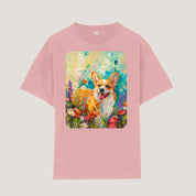 Garden Series｜Puppy Oil Painting Style｜Corgi Art T-shirt｜Dog Memorial Gifts Sweatshirt