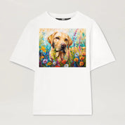 Garden Series｜Puppy Oil Painting Style｜Golden Retriever Art T-shirt｜Dog Memorial Gifts Sweatshirt