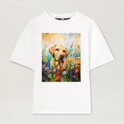 Garden Series｜Puppy Oil Painting Style｜Golden Retriever Art T-shirt｜Dog Memorial Gifts Sweatshirt