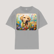 Garden Series｜Puppy Oil Painting Style｜Golden Retriever Art T-shirt｜Dog Memorial Gifts Sweatshirt