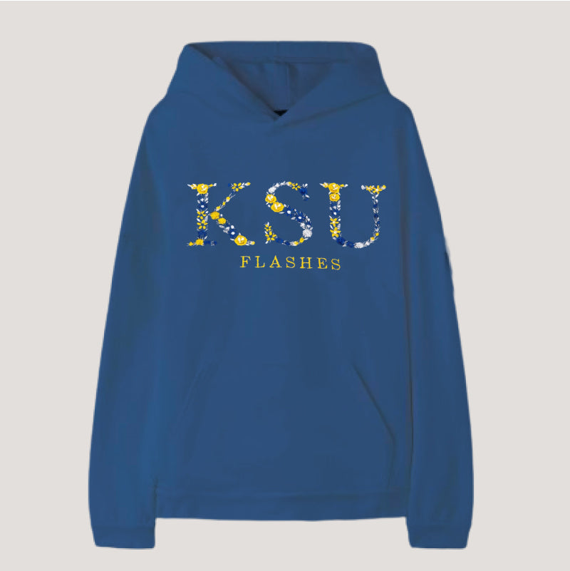 Floral Letter｜Embroidered Crewneck｜Flower Letter College University Hoodie