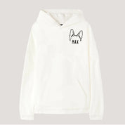 Custom Dog name and Dog Ear Hoodie｜Sleeve Embroidery｜Pet Lover