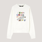 Custom Embroidered | White Crewneck Sweatshirt