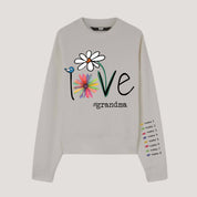 Personalized Love Grandma Life Flower T-shirt Sweatshirt Hoodie