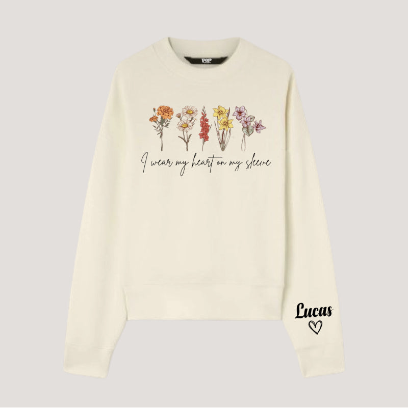 Personalize Mom Gift Sweatshirt｜Birth Month Flower Gift