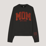 CUSTOM EMBROIDERED｜GLITTER VINYL｜MAMA SWEATSHIRT